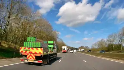 Sunny Dual Carriageway Truck Overtake thumbnail